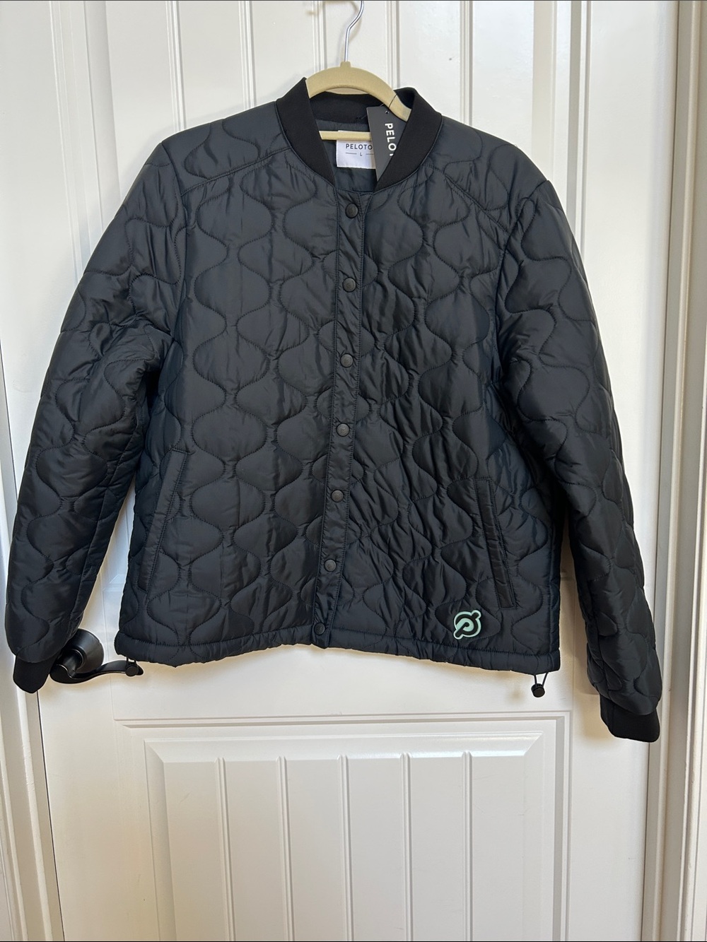Peloton Womens Quilted Snap-Front Puffer Jacket